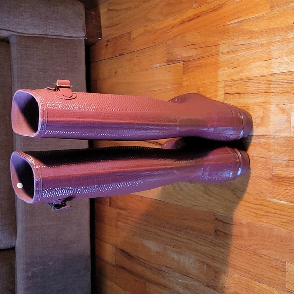 💃🏾 SALE💃🏾Hunter Women's Original Embossed Refined Tall Waterproof Rain Boot - Picture 6 of 10